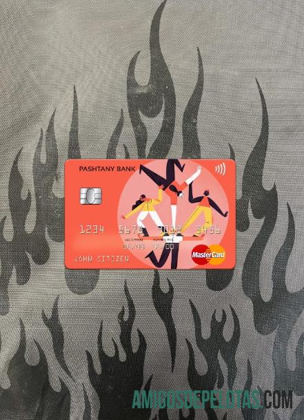 Afeganistão Pashtany Bank Mastercard Photolook Front modelo